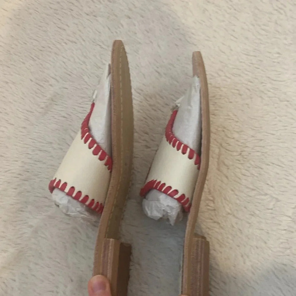 NWOT JACK ROGERS® LOBSTER EMBROIDERED SANDALS - Picture 5 of 6